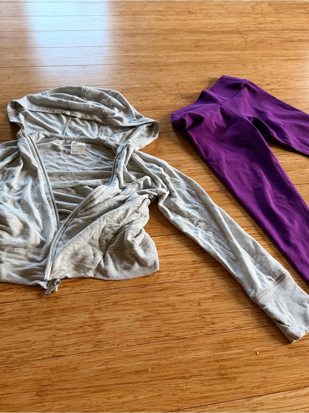 All in Motion Activewear Bundle cardigan, + Purple Leggings S/M